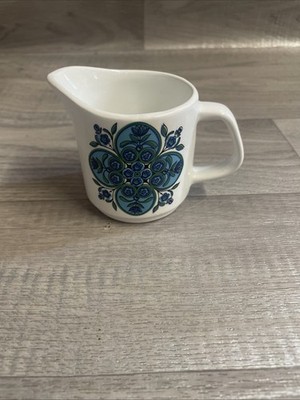Vintage 60er Jahre Milch Sahnekännchen JG Studio Meakin England blau grün Design