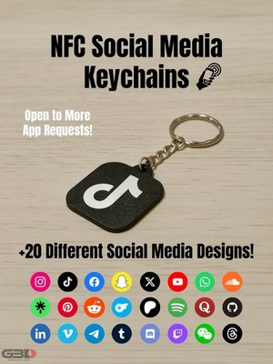 NFC Schlüsselanhänger mit Icon | Teile dein Social Media Ganz Einfach