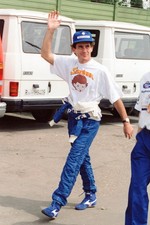Ayrton Senna Original Photo Senninha T-Shirt Williams Paddock 1994 F1 Waving