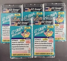 5x Pro-Mold 35pt 4th Gen EZ-SNAP Card Holders w Recessed Label & Sleeve CH35LSA