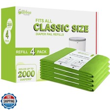 USBOO Refills Compatible with Dekor CLASSIC Diaper Pail Refills  4 Pack  Di