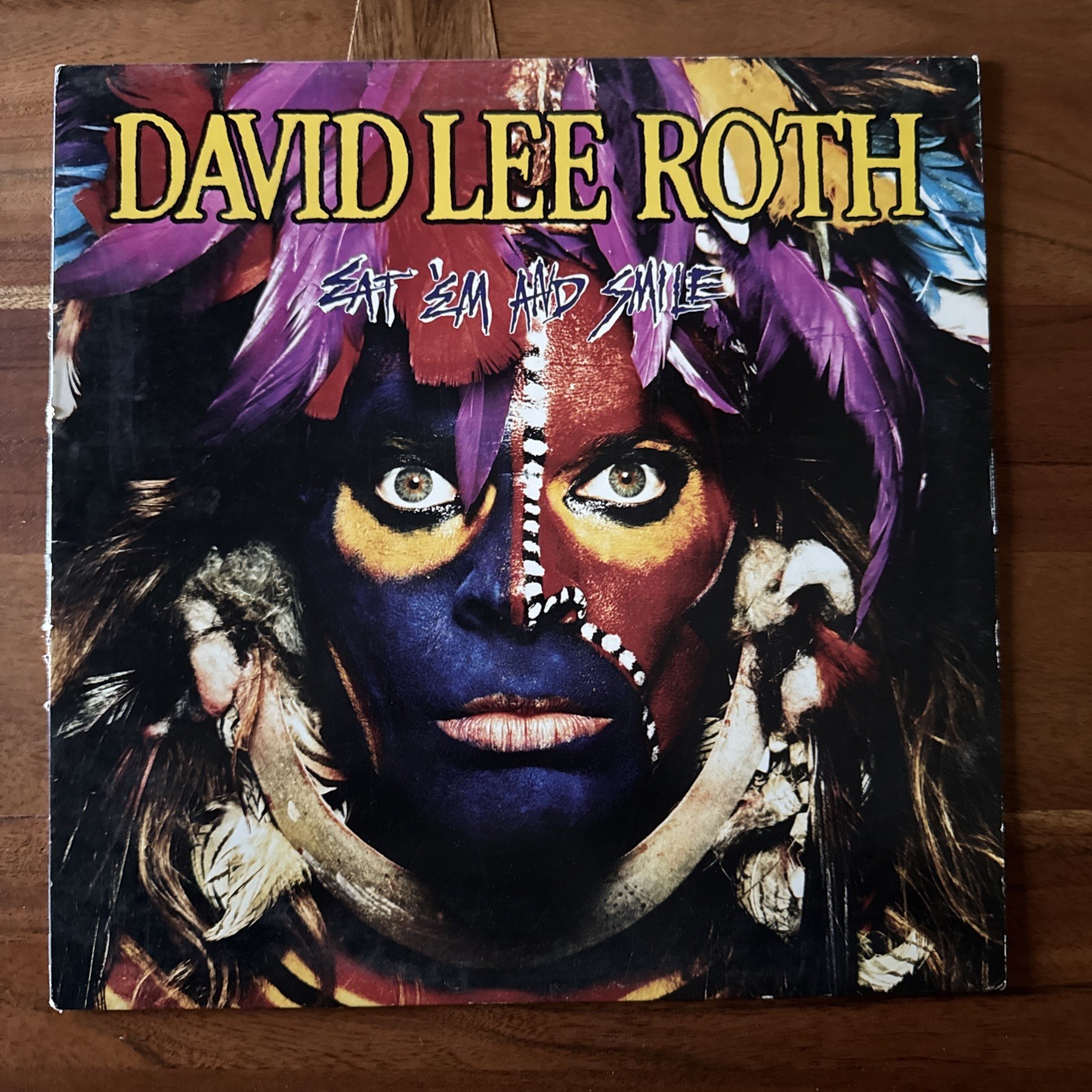 David Lee Roth Eat Em’ And Shine 1986 Vinyl LP VG+/VG 1st US Press WB Records