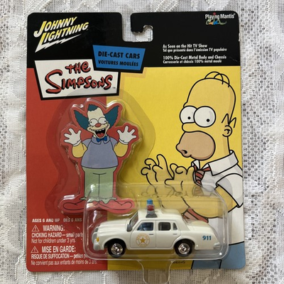 #ad Johnny Lightning The Simpson 2003 Chief Wiggum#x27;s Police Car 1 64 Diecast NIB $39.95