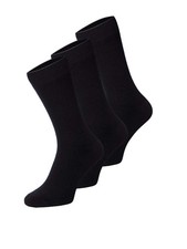 Image of Jack & Jones 3 Pack Cotton Crew Socks Fipo - Black (7-11)