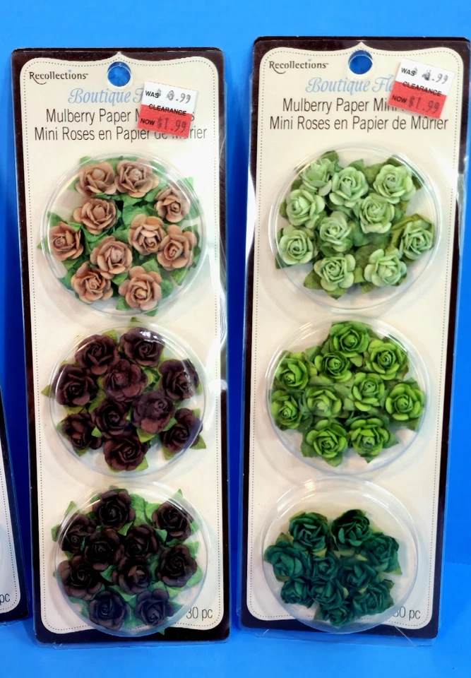 BNIP RETIRED RARE RECOLLECTIONS MINI FLOWERS 120CT SCRAPBOOK EMBELLISHMENTS #4C - Image 3 of 3