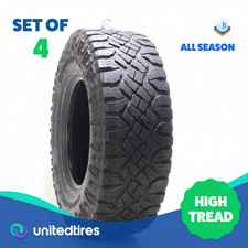 Set Of 4 Used Lt 35x12.5r17 Goodyear Wrangler Duratrac 121q - 9.5-11.532