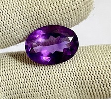 10Ct. 18x13x8 MM, Natural Amethyst Oval Cut Faceted Gemstone for Jewelry Setting