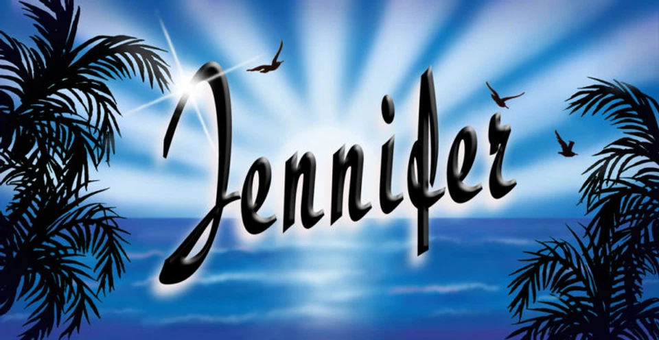 SIZZLEME GRAPHICS Blue Sunset Decal Bumper Sticker Personalize Gifts Any Name-Text In Any Color 6"