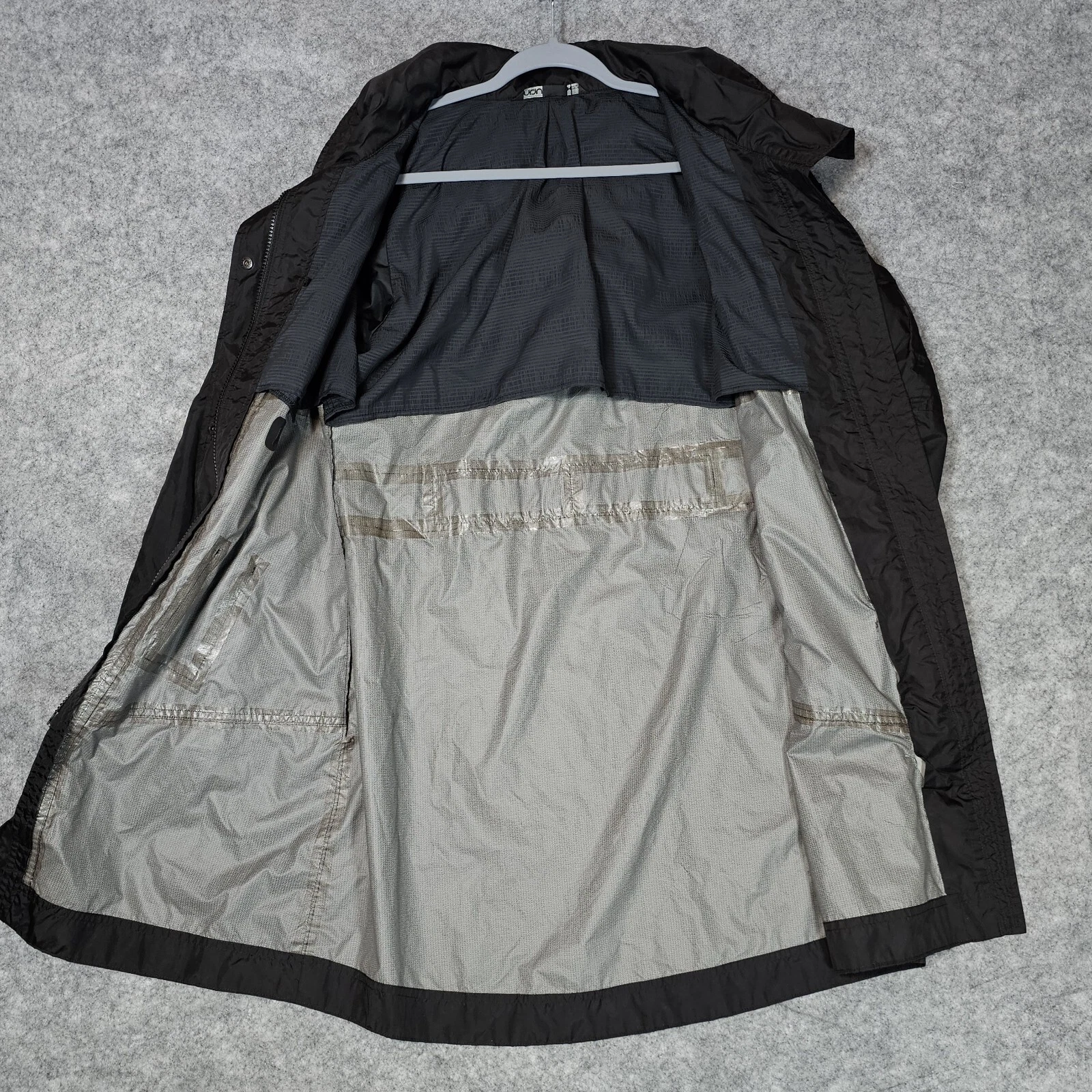 nau oslo hooded lined windbreaker raincoat zip snap jacket