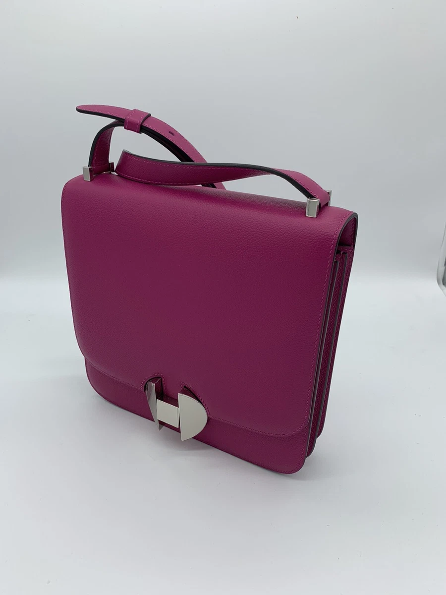 HERMÉS 2002 VEAU EVERCOLOR. SIZE 20. COLOR L3 ROSE POURPRE. STYLE