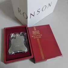 Ronson flint oil lighter banjo chrome satin