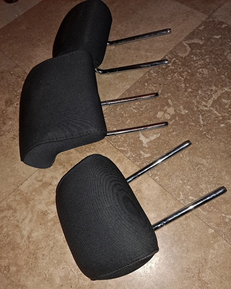 2013 2014 2015 2016 Ford Fusion Rear Seat Cloth Head Rest Set of 3 Black Foto 3 de 4