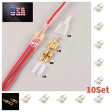 10sets 4.0mm Bullet Terminal Car Electrical Male Female Wire Crimp Connector