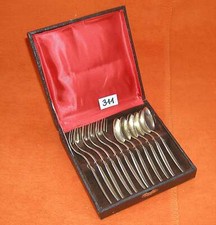 Set Kuchengabeln L&ouml;ffel 12 tlg. versilbert Bremer Silberwarenfabrik AG BSF (311)