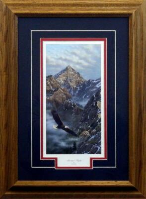 Rick Kelley ''Liberty's Flight Eagle Mountain Art Print-Framed