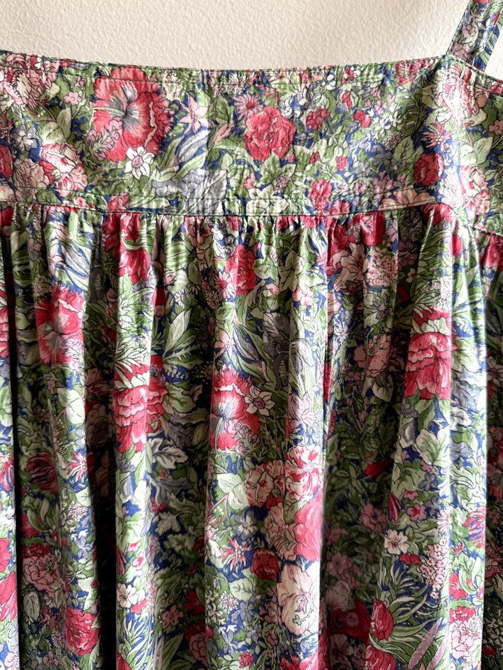 Vestido largo vintage raro años 70 CACHAREL Liberty estampado S M hecho en Francia Foto 3 de 4