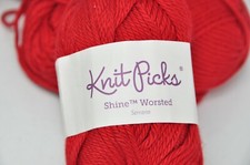 Lot of 4 Knit Picks Shine Worsted Yarn Serrano 4932 Sorreno Pima Cotton Modal