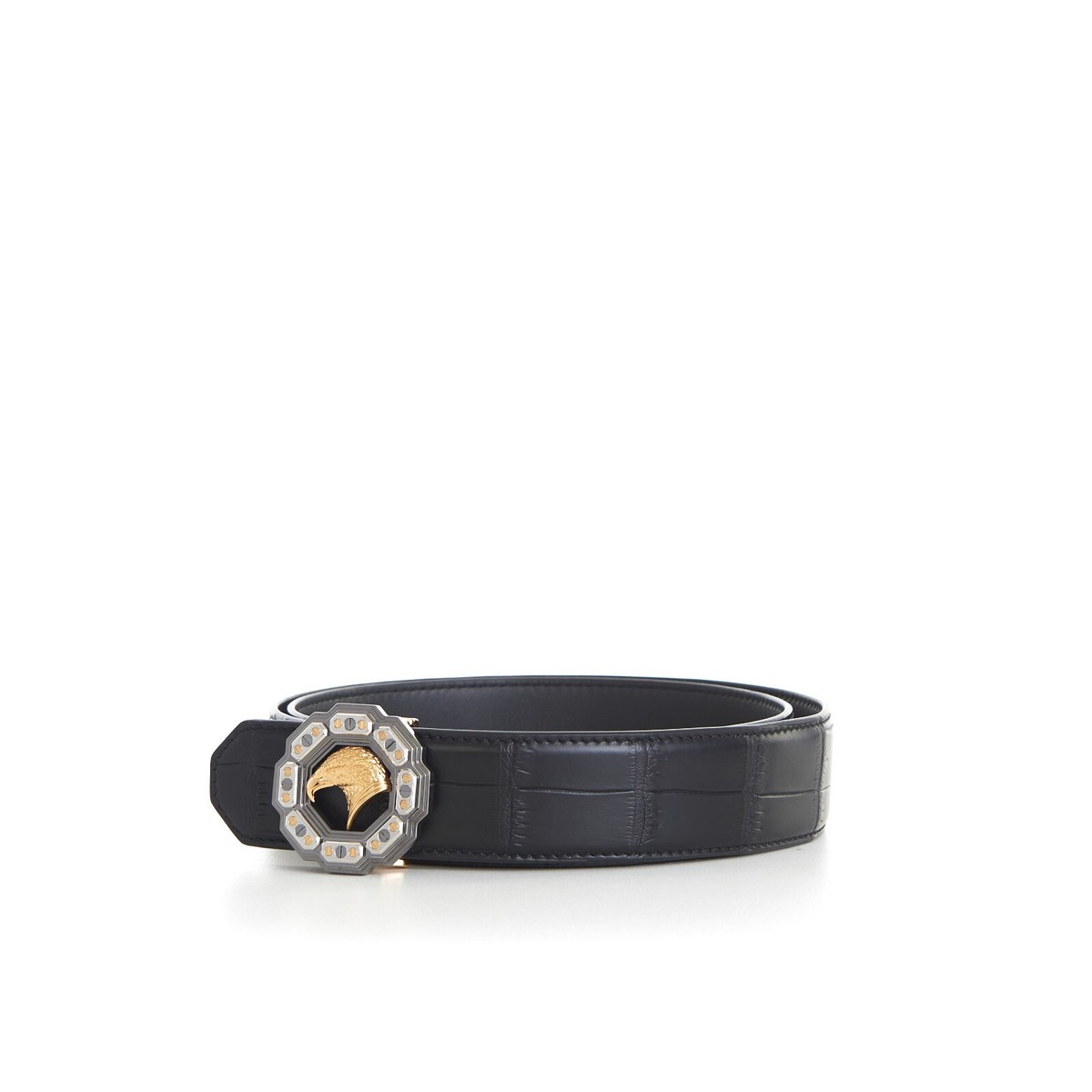 STEFANO RICCI 3000$ Crocodile Leather Belt - Eagle Head  display picture 3