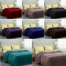 Large Size Fleece Blanket Luxury Bed Blanket Fuzzy Soft Bedding Throw Queen King