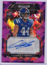 CHANCE CAMPBELL 2023 PRIZM DRAFT PICKS PURPLE ICE AUTO 64/99!!!