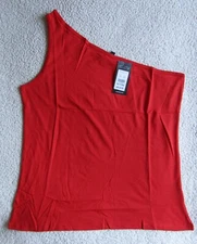New Look Ladies One Shoulder Vest Top Orange UK 16 /EU 44 Brand New With Label