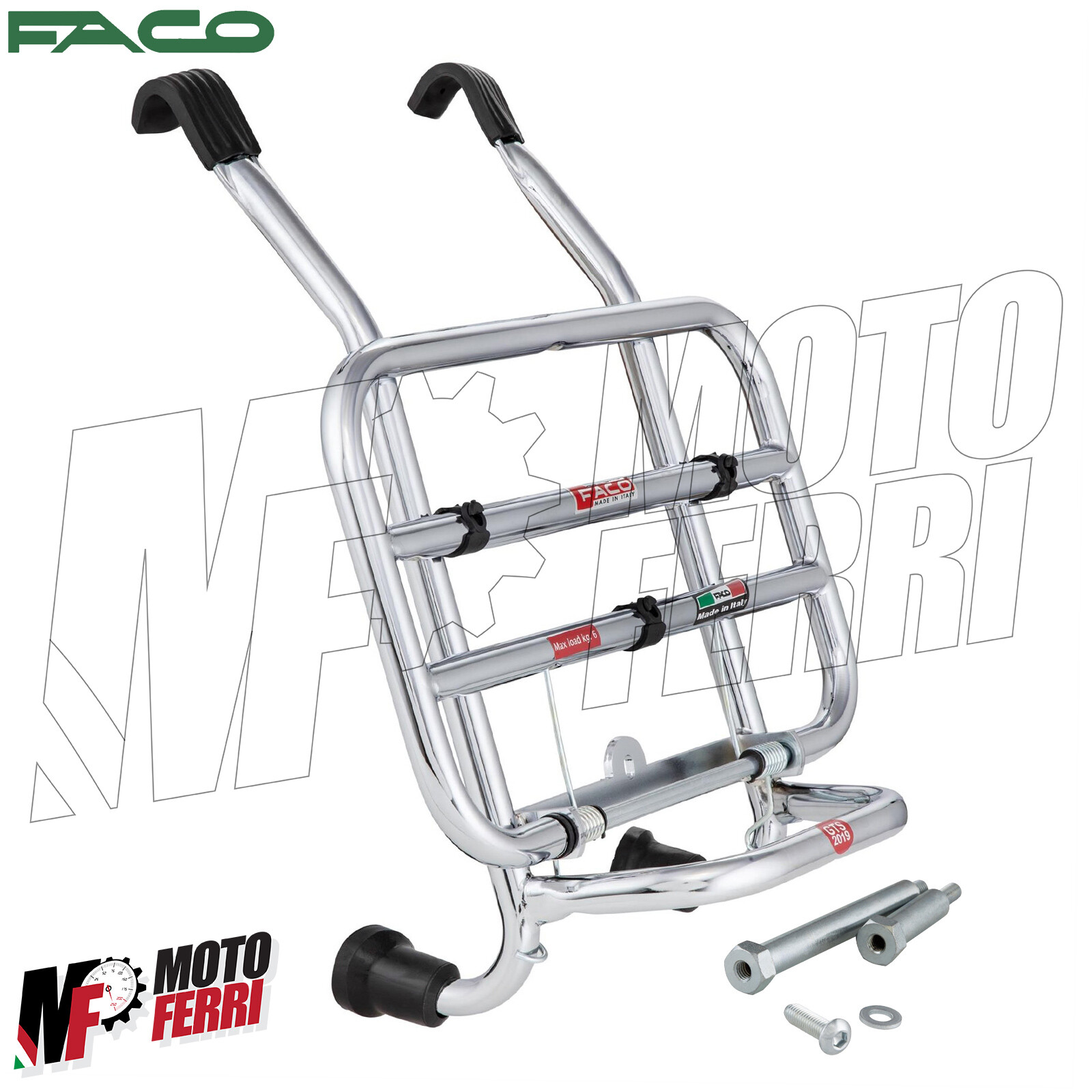 PORTAPACCHI PORTAPACCO ANTERIORE Piaggio Vespa Px 150 2001-2008 Cromato Faco EUR 59,50 - IT - Foto 11