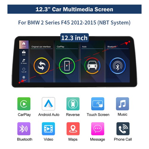 Wireless CarPlay Touchscreen Multimedia Stereo für BMW 2 F45 F46 NBT Navi GPS - Bild 4 von 17