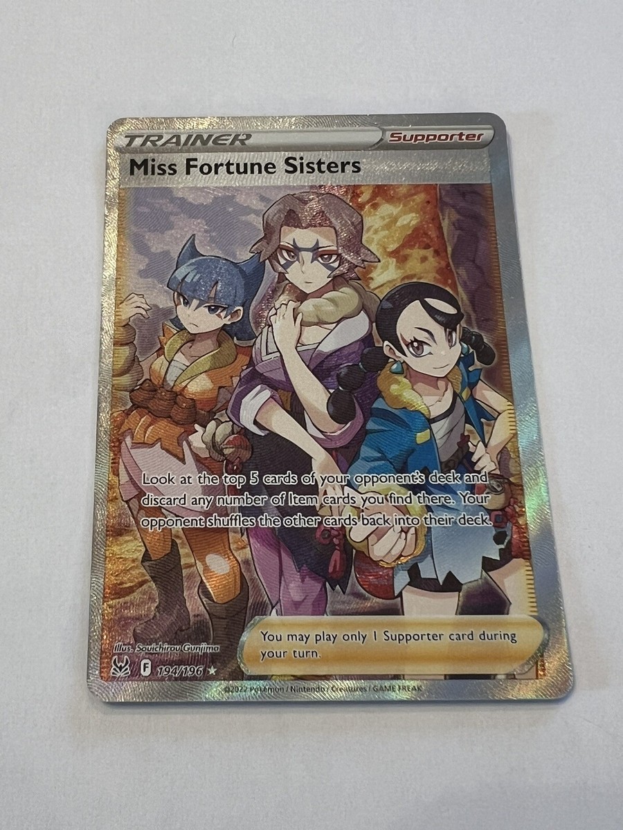 Miss Fortune Sisters 194/196 Full Art Rare Lost Origins Pokemon TCG