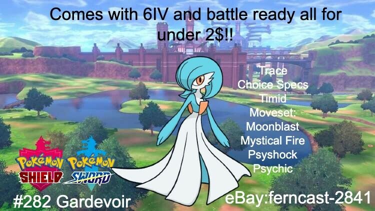 GARDEVOIR ✨ Ultra SHINY 6IV ✨ Pokemon SWORD and SHIELD lv100 EVs +MasterBall