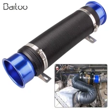 Universal 3'' Flexible Car Cold Air Intake Hose Filter Pipe Telescopic Tube Kit