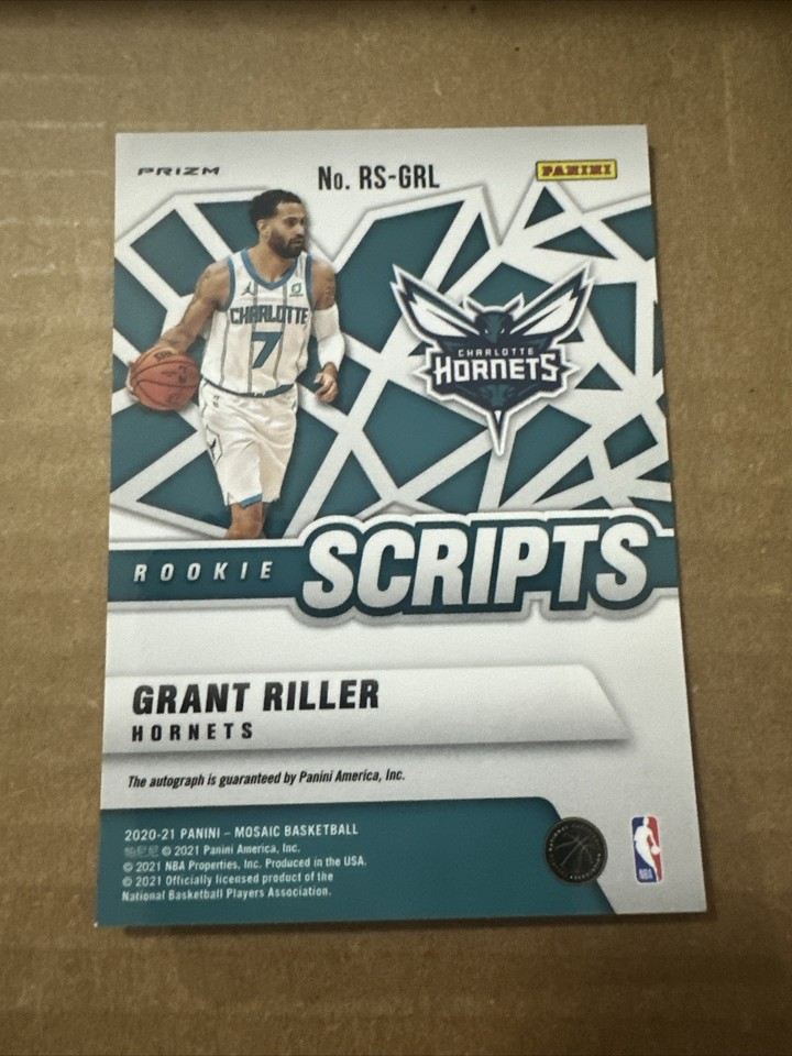 2020-21 Mosaic Grant Riller RC Rookie Scripts Silver Auto #RS-GRL ...