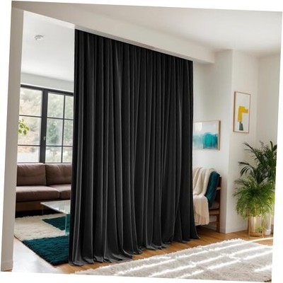 Floor to Ceiling Curtains for Wall Ceiling Mount Track - Blackout Privacy Room 