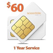 SpeedTalk SIM Card for GPS Trackers 5G 4G Pet Senior Kid Child Car Smart Watches