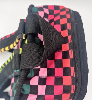 LeSportsac Rainbow Checkerboard Backpack Checkered Colorful Candace School Bag‎ Red and White Checkered Backpack for School,Cute School Bag  main image 4