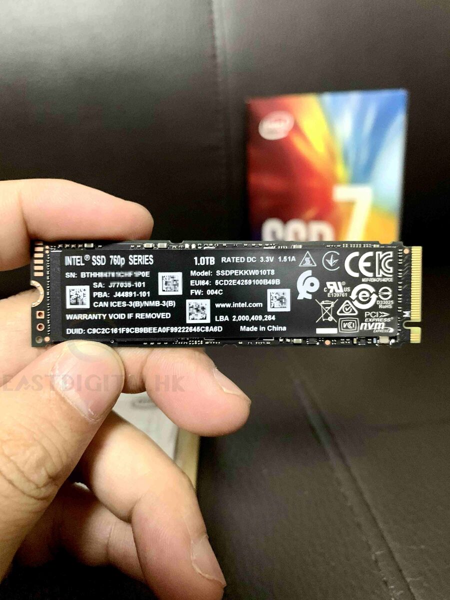 Intel SSD 760P 1TB M.2 2280 PCIe NVMe PCI-Express 3.0 x4 TLC Intel SSD 760P 1TB M.2 2280 PCIe NVMe PCI-Express 3.0 x4 TLC