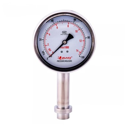 New Clamp Connection Corrugated Diaphragm Sealed Homogenizer Pressure Gauge