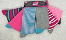 Skechers Women's Girl's Crew Socks SZ 4-9.5 6-Pk Novelty Soft Warm Stretchy