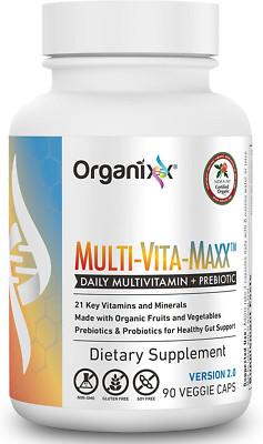 Organixx Multi-Vita-Maxx Whole Food Multivitamin Vegan Fermented Vitamin Supplem