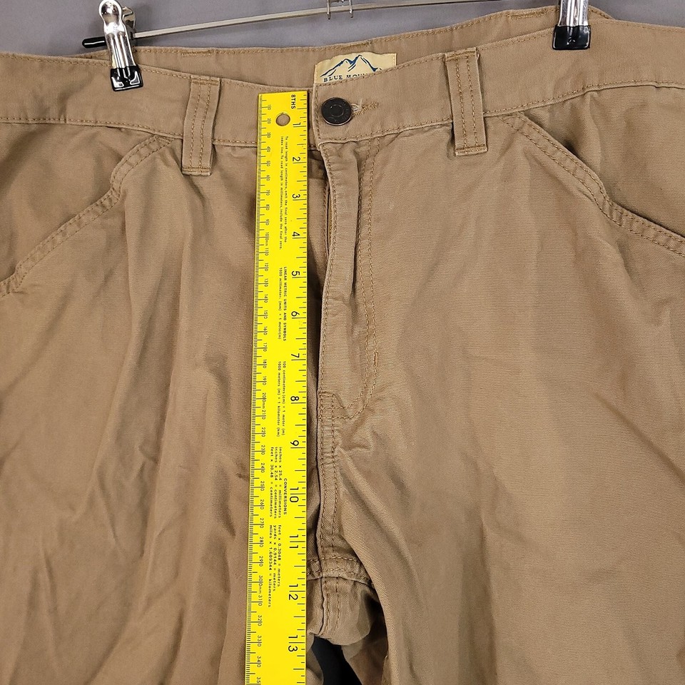 Blue Mountain Men's Casual Pants Mid Rise Straight Brown Size 38 x 32