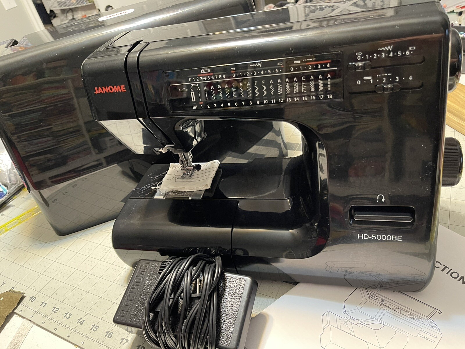 Janome HD5000 Sewing Machine in Limited Edition Vintage Black eBay