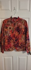 Coldwater Creek Women's Floral Cotton BOHO Jacket Size Medium