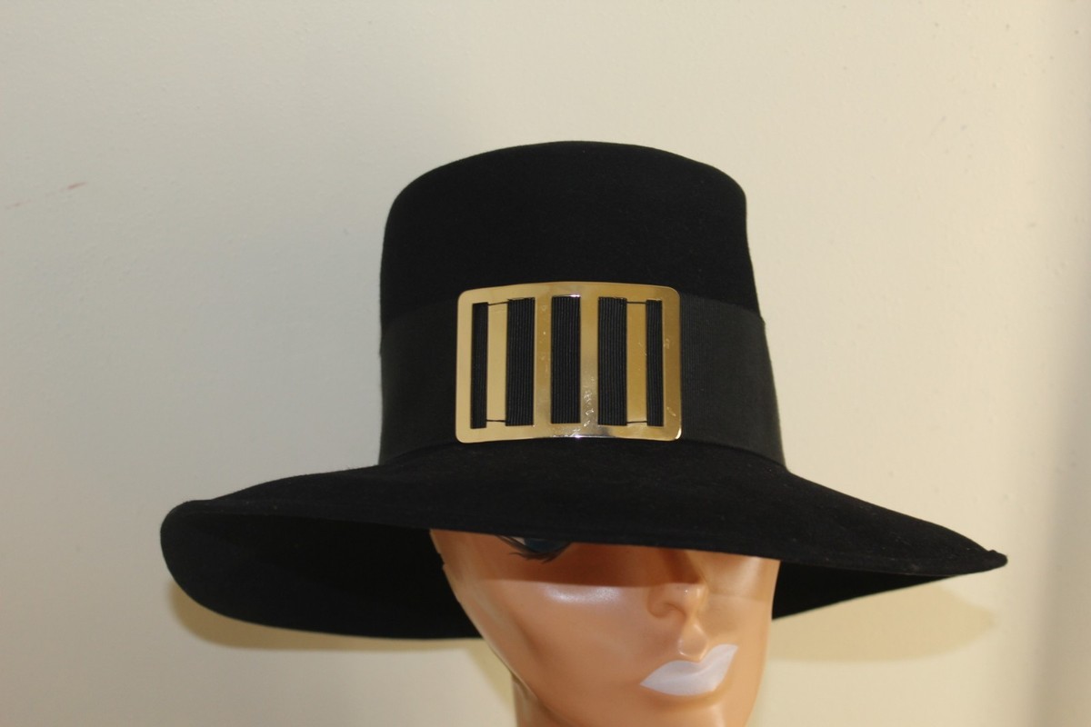 Chapeau Tyro-Lid ANTILOPE Créateur Autrichien - Taille 57 (22,25"), Laine Feutrée Noire, Occasion