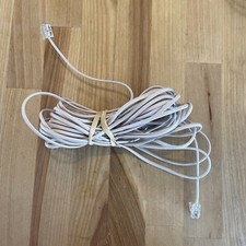 25 FT Feet RJ-11 4C Modular Telephone Extension Phone Cord Cable Line Wire White