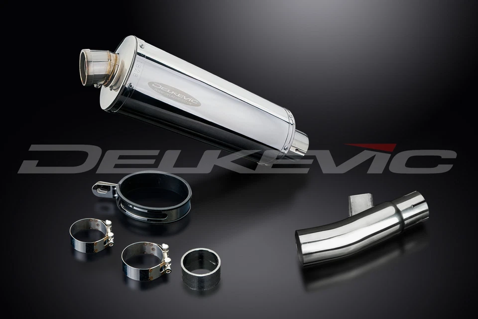 Kit silenciador de escape ovalado de acero inoxidable Honda NC700D Integra 2012-2013 Slip On 14" Foto 3 de 4