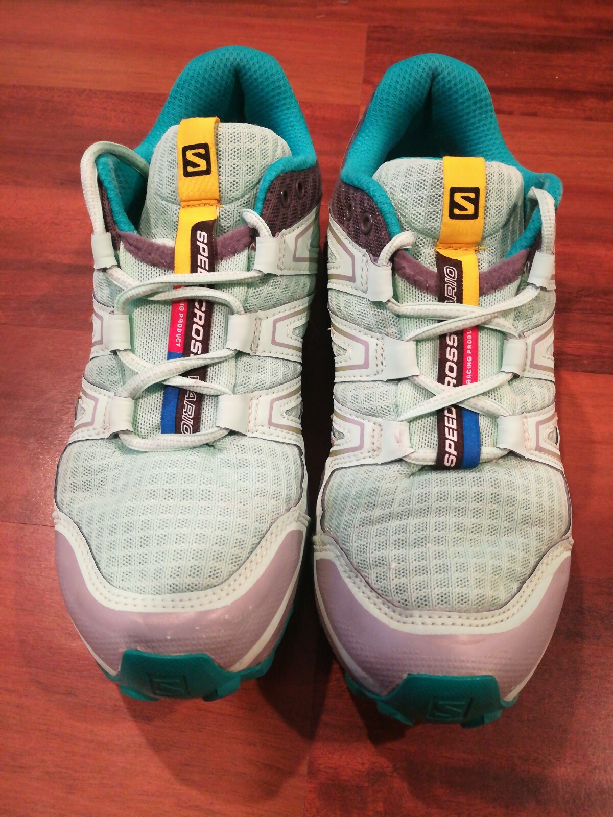 Scarpe da corsa Salomon Speedcross Vario da donna blu turchese taglia 6 5