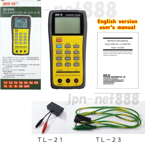 DER EE DE-5000 High Accuracy Handheld LCR Meter TL-21 TL-23 Set Tools New - Picture 1 of 9