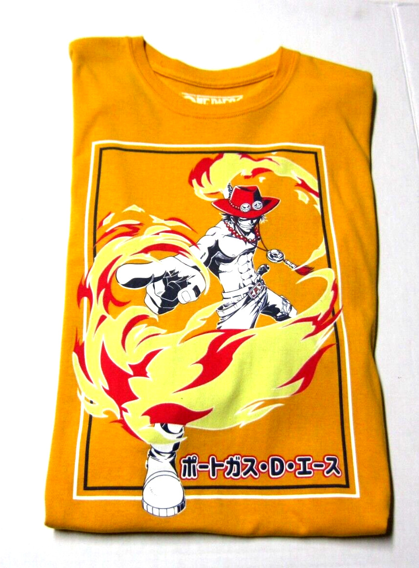 One Piece Portgas D Ace Anime TShirt Graphic Tee Med… Gem