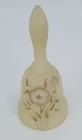 FENTON ART GLASS HANDPAINTED & SIGNED WILD FLOWERS ON CAMEO BELL