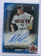 2017 Bowman Chrome Draft - MATT TABOR - Blue Wave Autograph Rookie #d/150