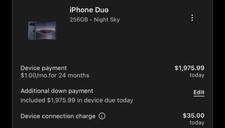 Apple iPhone 256GB Night Sky Foldable Smartphone - iPhone Duo Model